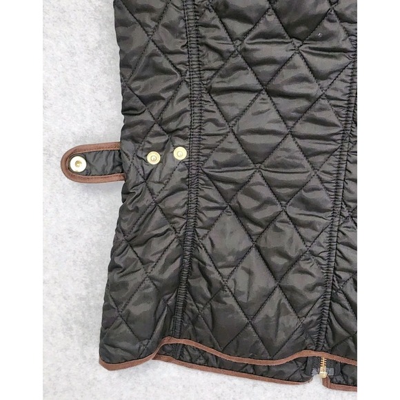 Banana Republic Womens‎ Quilted Field Vest Black Brown Size XS Puffer Vest - Picture 6 of 11